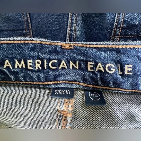 AE Strigid Super High-Waisted Ripped Ankle Straight Jean Sz 2 - Picture 8 of 10